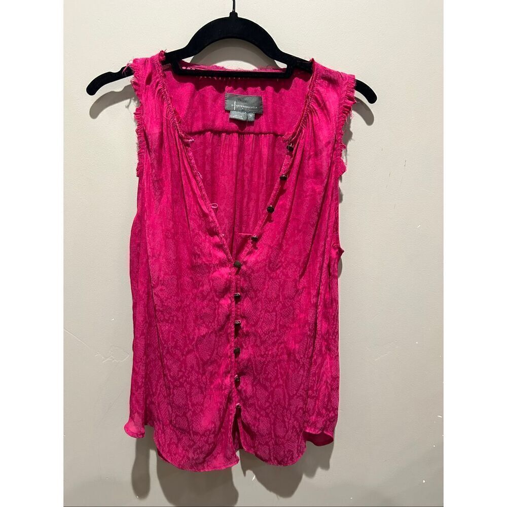 Anthropologie Flutter Sleeve Top